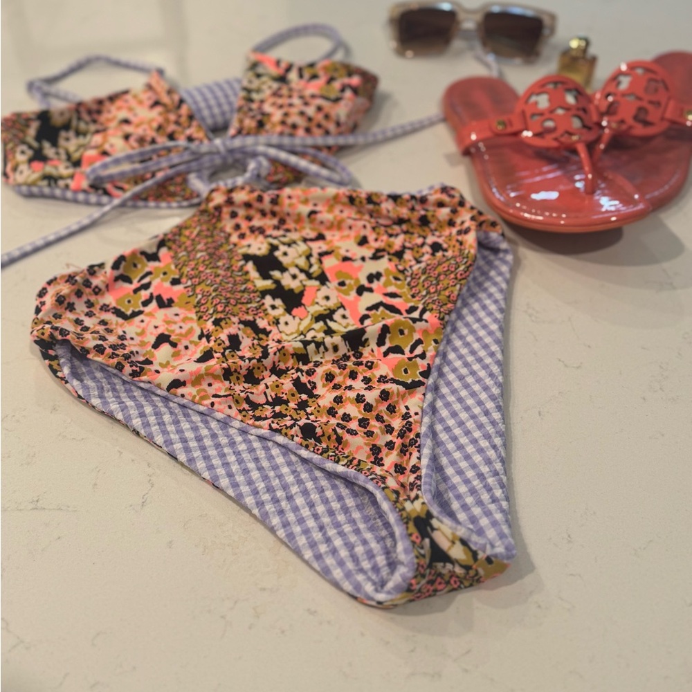 Majji  Reversible Women's Floral Cutout swimsuit - Picture 2 of 7